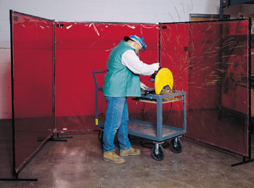 Portable Weld Screen Red 2