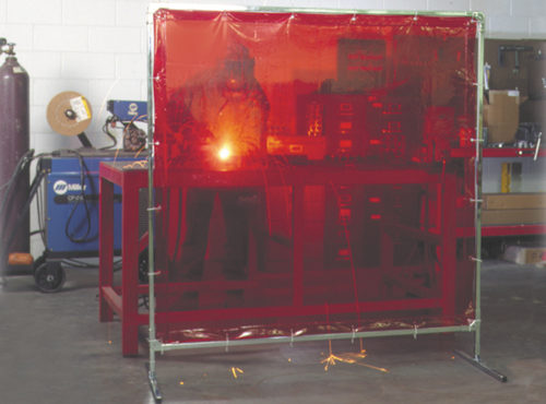 Portable Weld Screen Red