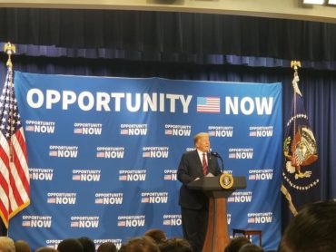 Photo of Former President Trump at 2019 Opportunity Zone conference