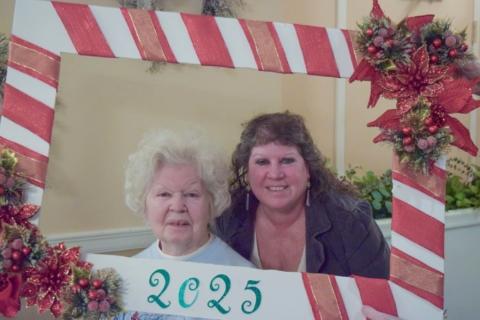 Faye Tate and Cheryl frame