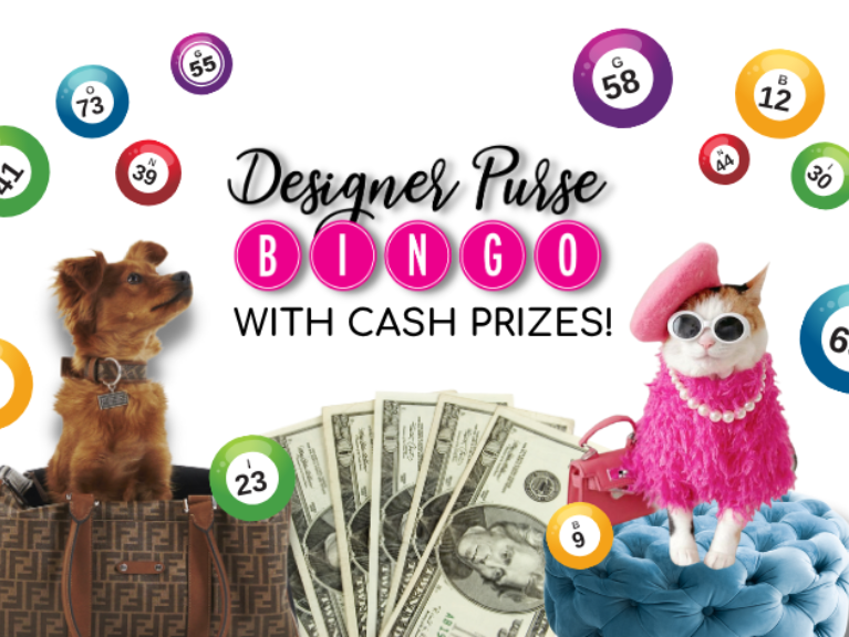 Designer Purse & Cash Prize BINGO