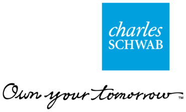 C Schwab logo tagline lockup right core blue transparent