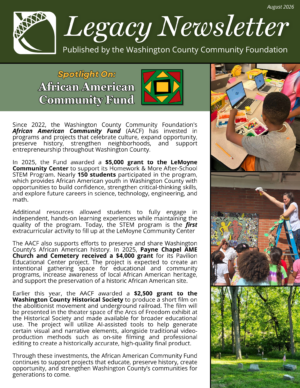 August 2026 Legacy Newsletter