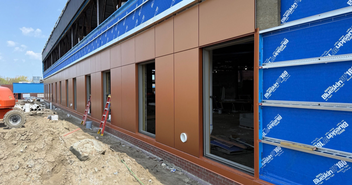 Ironworks square exterior build colored panels