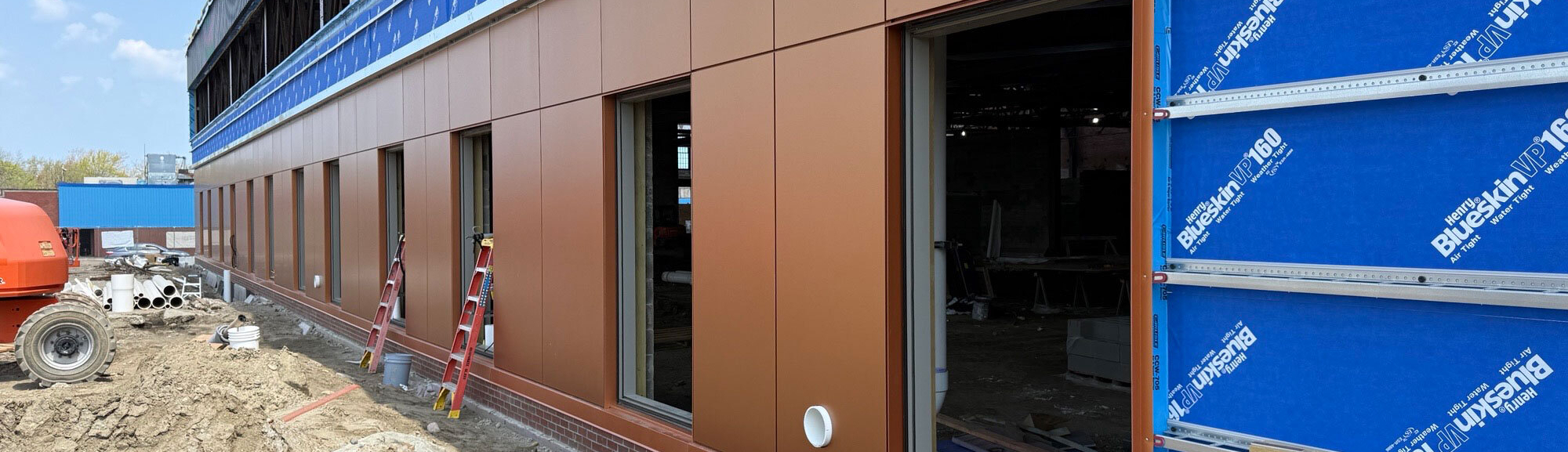 Ironworks square exterior build colored panels