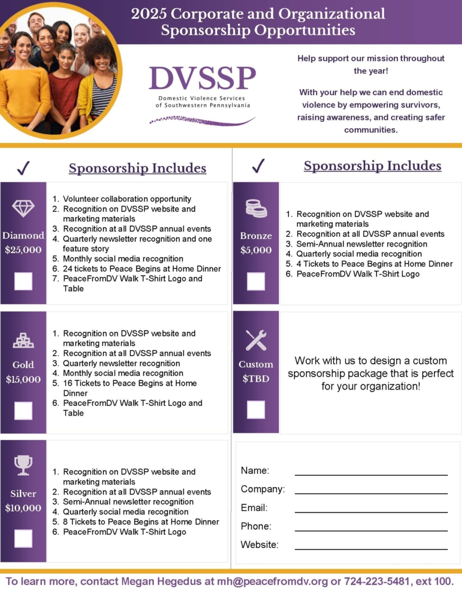 2025 DVSSP Corporate and Organizational Sponsorships 1
