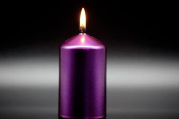 Single purple candle