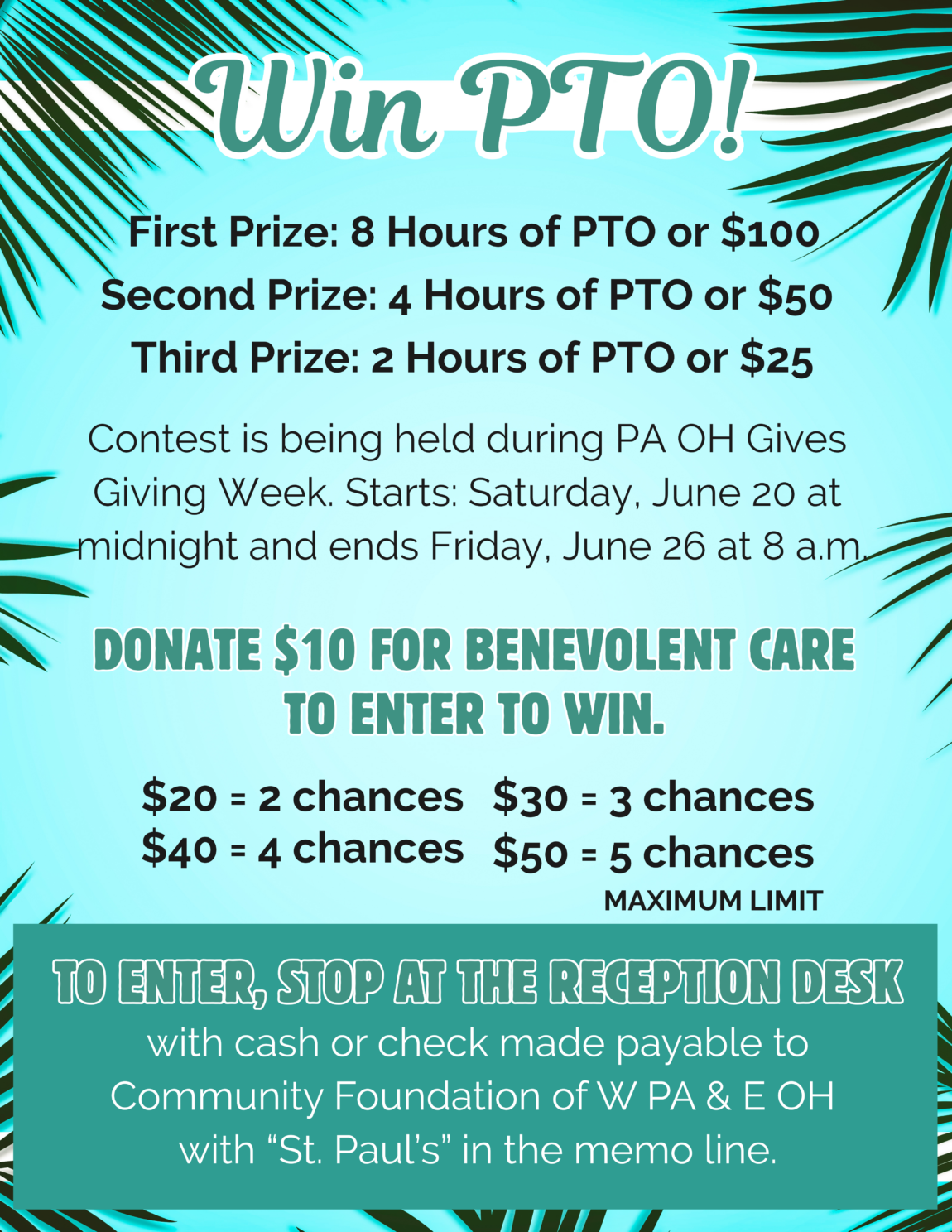 2026 PTO Giveaway