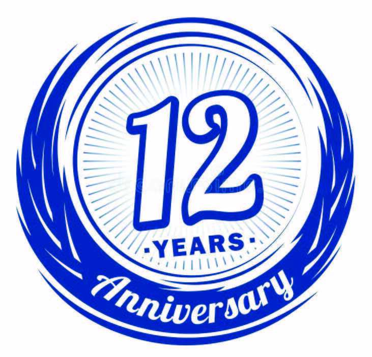 12 anniversary logo