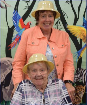 Kathy and Dorothy attending a Safari Family Picnic