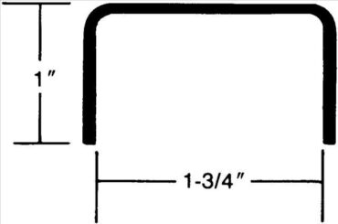 #303 — "U" Shaped - 90 Degree - 1" × 1-3/4" I.D. x 1"