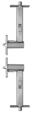 #7962 — Non-Handed Automatic Flush Bolt Set - Two Piece Design