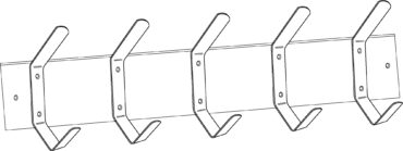 #BM4485 — Utility Hook Strip - 5 Hooks