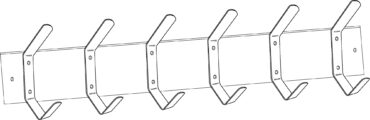 #BM4606 — Utility Hook Strip - 6 Hooks