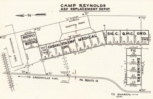 Camp Reynolds ASF Replacement Depot Map