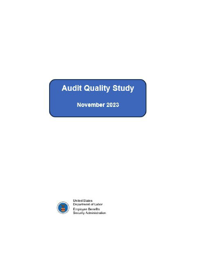Audit quality study