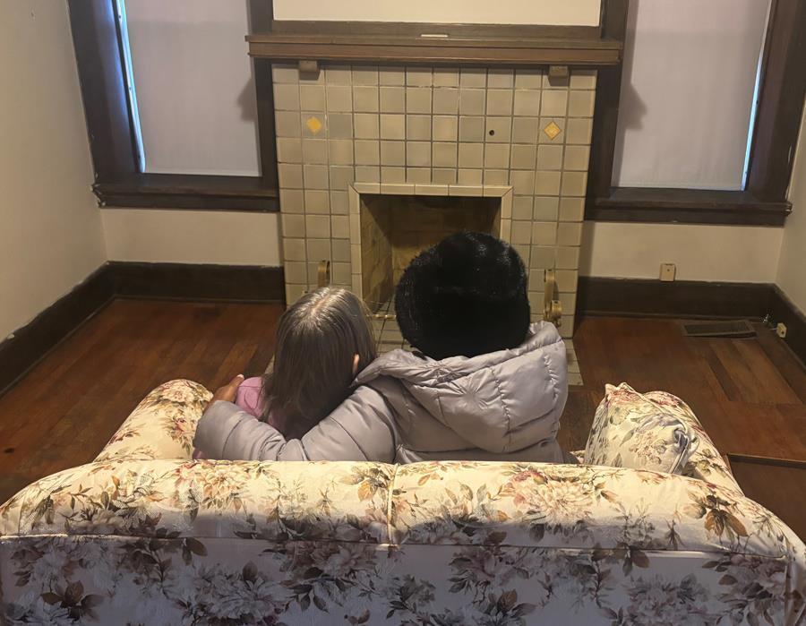 Moonbeam at home with fireplace