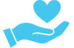Hand with heart icon