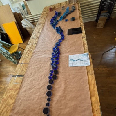 Plan setup for the location of specific glass discs