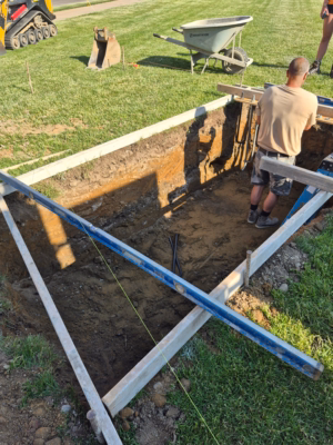 Building ground support for the sculpture