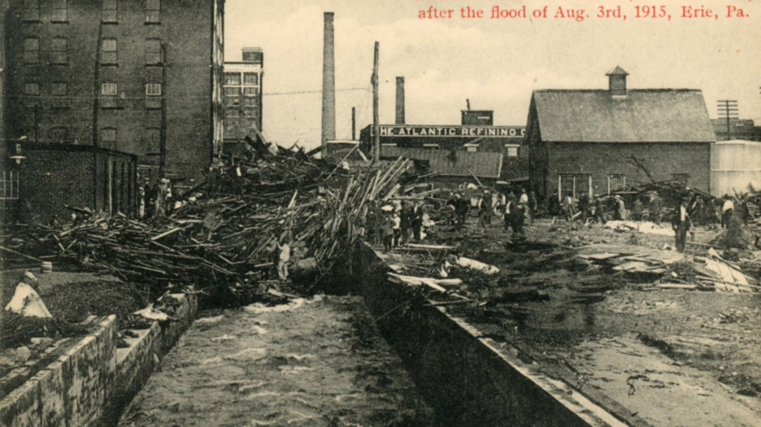 Erie circa 1915 - Flood debris between 15th and 16th St