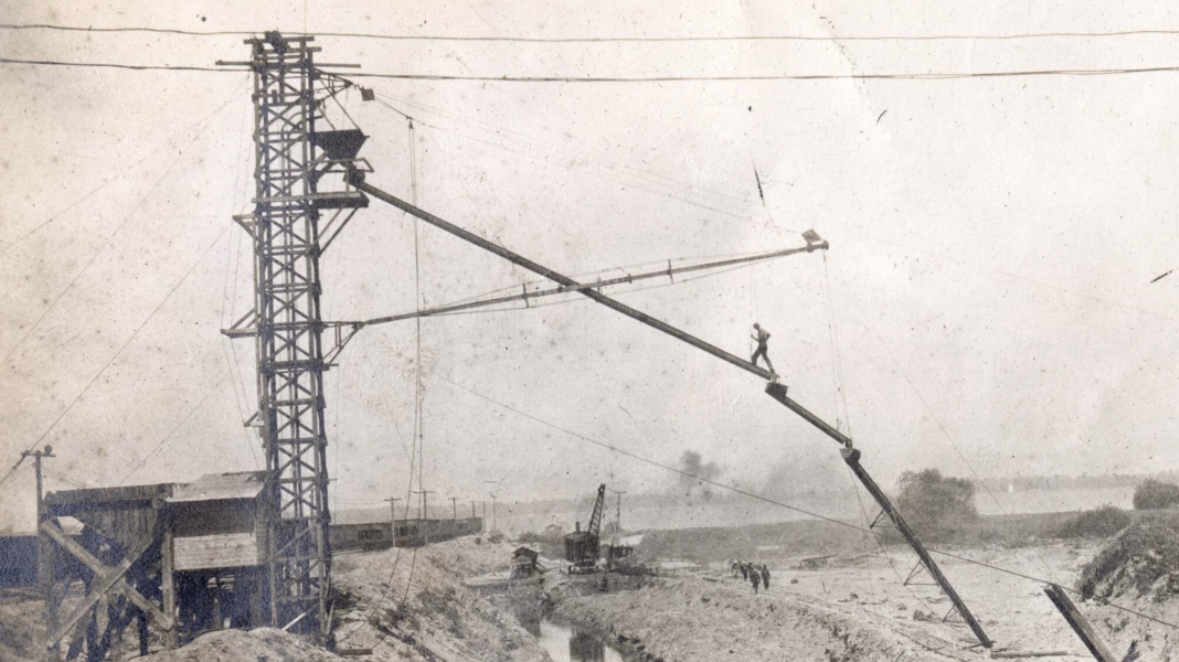 Erie circa 1918 - Pouring concrete for the Mill Creek Tube