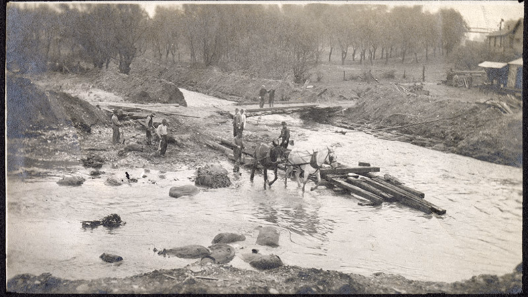 South end of the Tube — construction