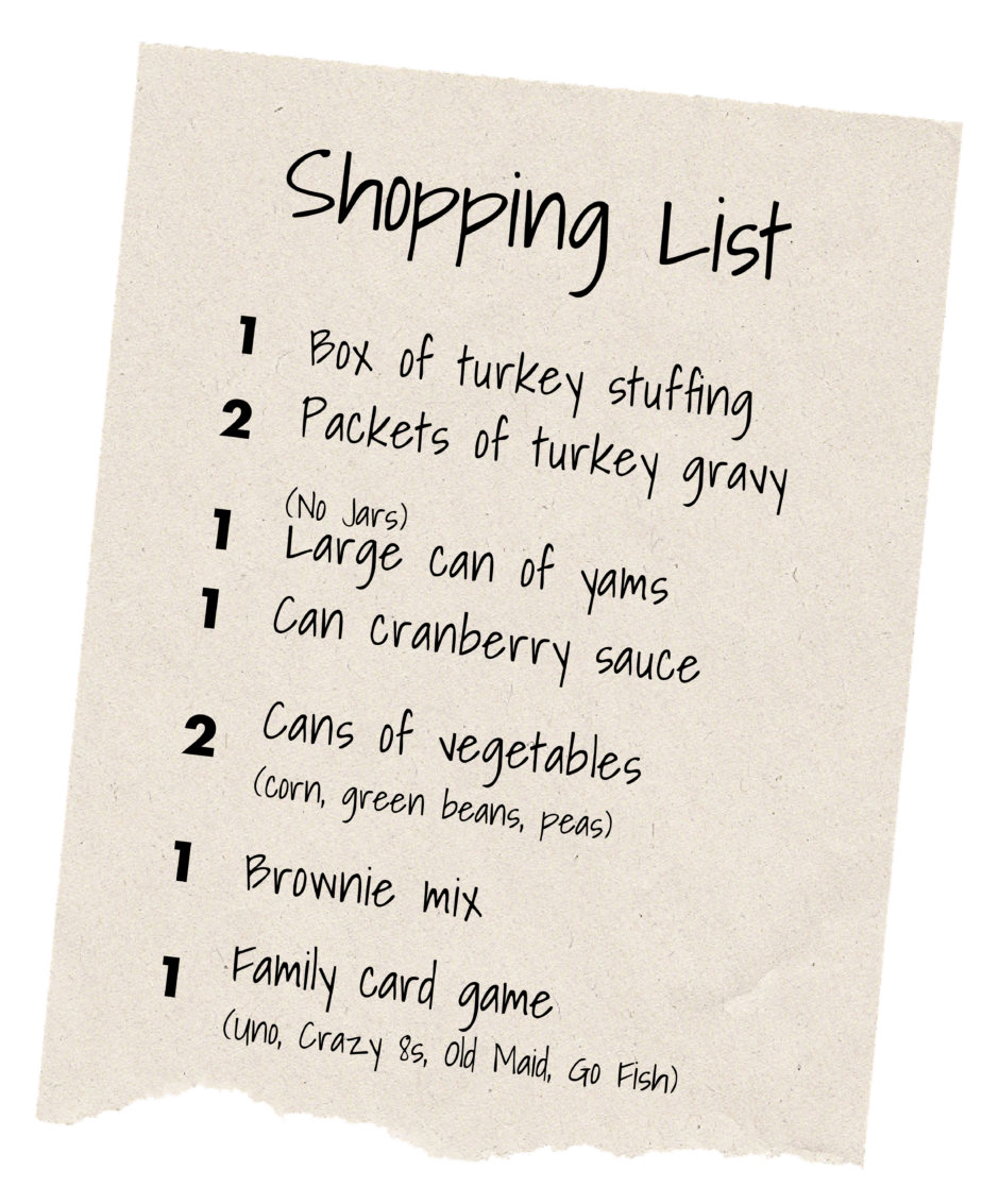 Shopping list graphic
