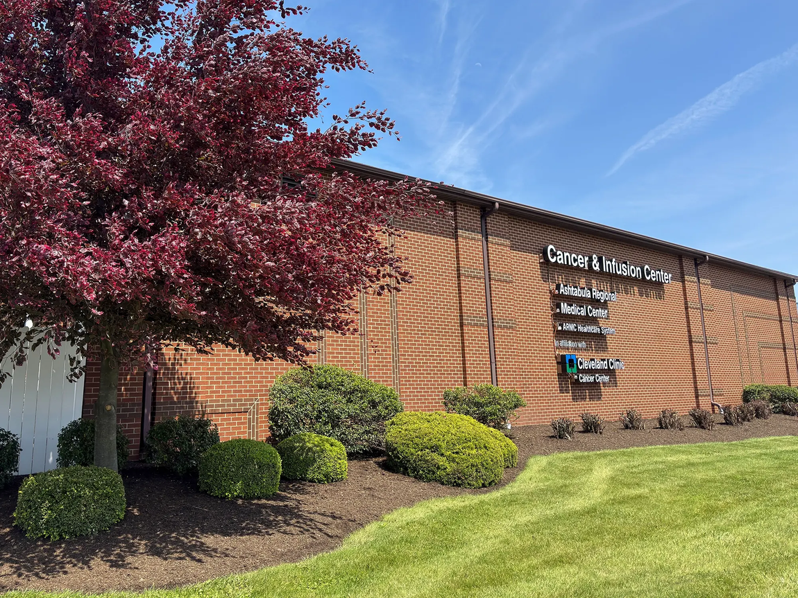 Cancer Center Building and Tree 2025 crop
