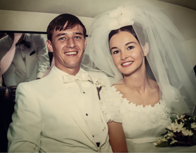 Robert and Pauline Osmer on their wedding day