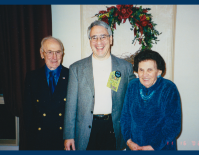 Dale DeMarco with his parents, John and Rose