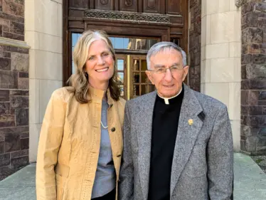 Lisa Louis, Executive Director, and Fr. Tom Fialkowski