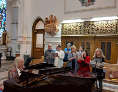 Christine Pawlowski and the St. Andrew Parish choir