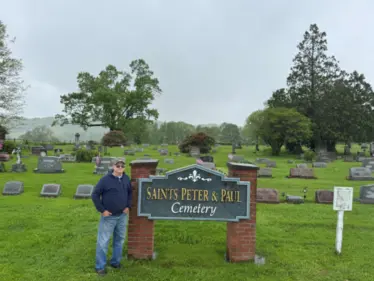 Dan Hamilton at the Saints Peter and Paul Cemetery