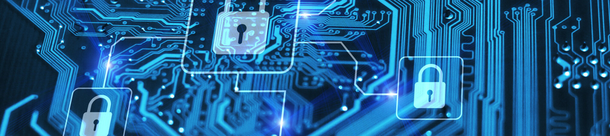 Locks with microchip graphic