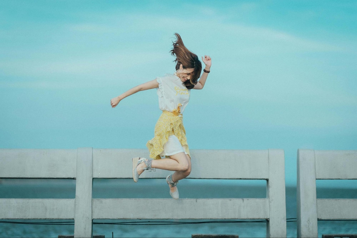Woman jumping