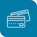 icon of the front and back of a credit card