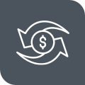 icon of rotating arrows around a coin