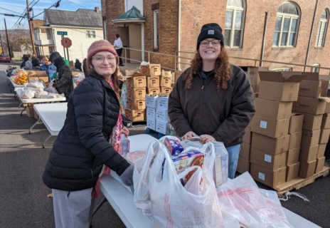 Food Bank Handing our Food